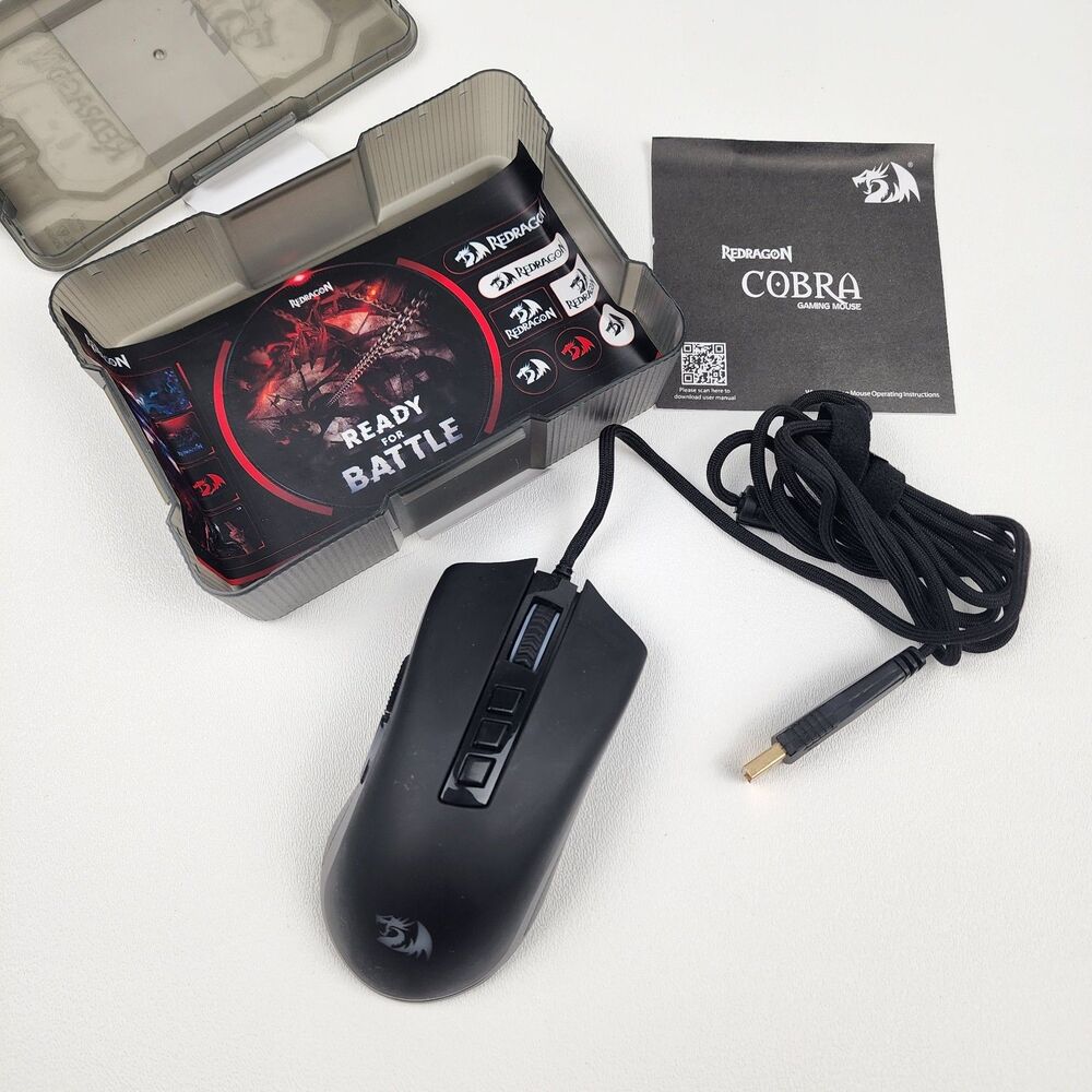 Redragon Cobra RGB Gaming Mouse Wired USB Adjustable DPI PC